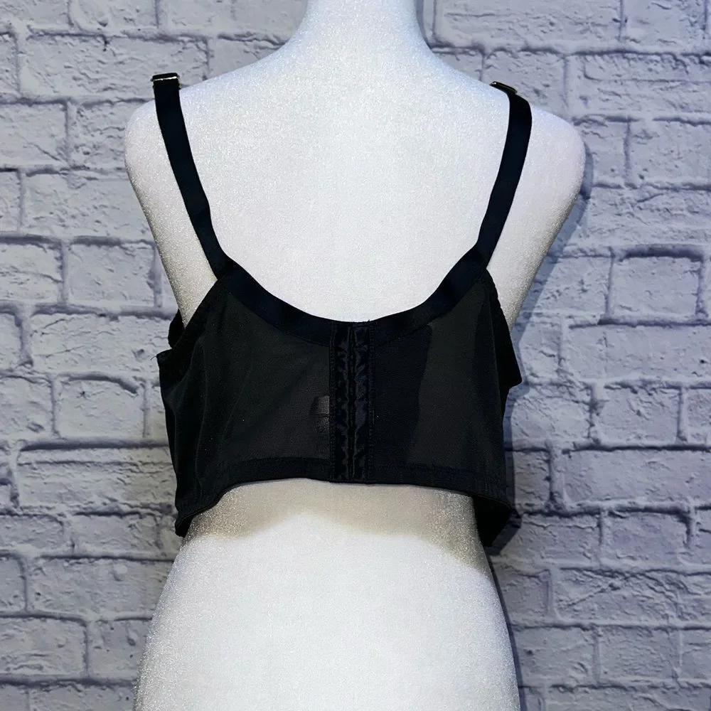 Cacique Velvet-Trim Unlined Balconette Bra 42D